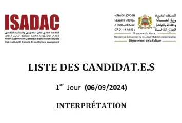 LISTE DES CANDIDAT.E.S INTERPRÉTATION